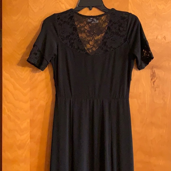 ASOS - black knit and lace dress, size 6 - Picture 6 of 7